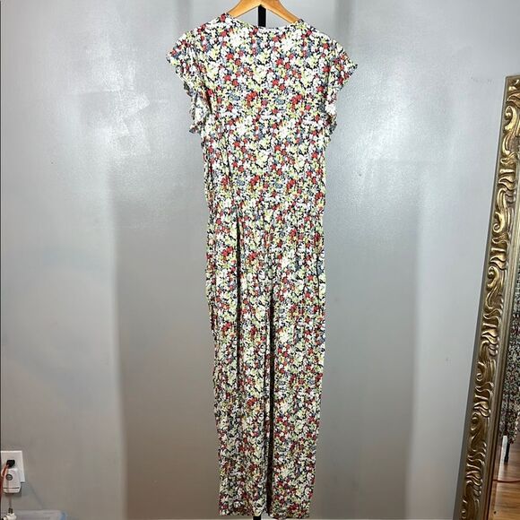 Free People Red and Yellow and Blue Floral Jumpsuit - Picture 2 of 7
